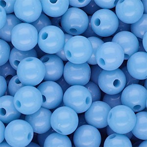 Acrylperlen 10mm Blau rund & glänzend