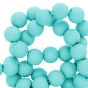 Acrylperlen, rund, Sky Blue, matt, 8mm