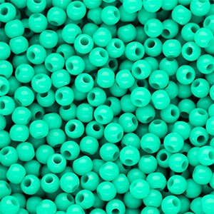 Acrylperlen 4mm Aquagrün rund & glänzend