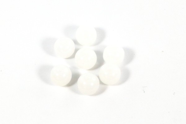 Glasperlen, Weiß, 8mm