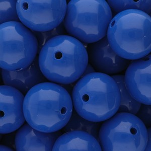 Acrylperlen, 16mm, Kobaltblau, rund, glänzend