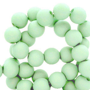 Acrylperlen, rund, Paled Turquoise Green, matt, 6mm