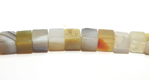 Botswana Achat, Würfel, 6x6mm
