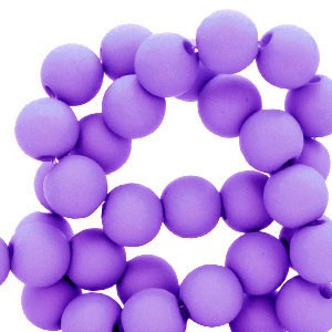 Acrylperlen, rund, Purple, matt, 8mm