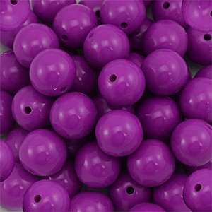 Fädelperlen, Acryl, rund, Magenta Purple, shiny, glänzend, 18mm