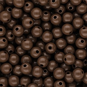 Acrylperlen 10mm Kaffeebraun rund & glänzend