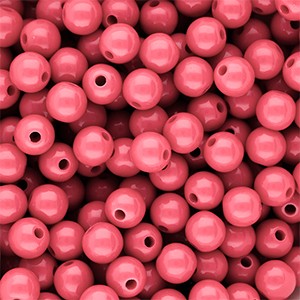 Acrylperlen 10mm Korallenrot rund & glänzend
