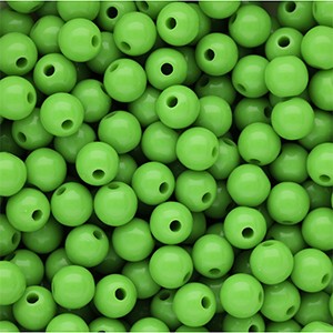 Acrylperlen 10mm Apfelgrün rund & glänzend