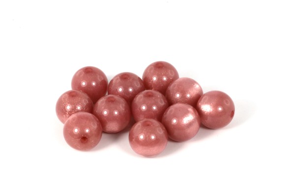 Super Polaris Perlen, rund, Altrosa, 10mm