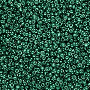 Glas-Rocailles Metallic Shine Teal Green rund 2 mm 12/0 – 15 g