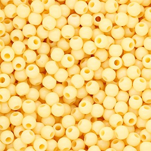 Acrylperlen 4mm Pastellgelb rund & glänzend