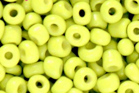Rocailles 2 mm 12/0 – Neon Yellow, rund und unregelmäßig geformt