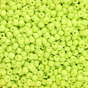 Glas-Rocailles rund 4 mm – Lime Yellow Saatperlen, 15 g