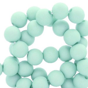 Acrylperlen, rund, Soft Turquoise Blue, matt, 8mm