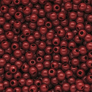 Acrylperlen 4mm Tomatenrot rund & glänzend