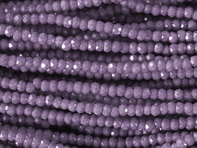 Glasperlen, facettiert, Rondelle, Amethyst, 1.7x2.5mm, ca. 175 Stück per Strang