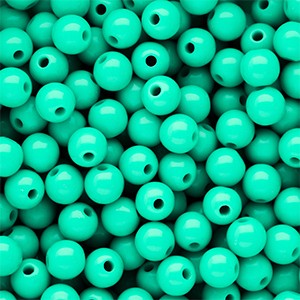 Acrylperlen 10mm Aquagrün rund & glänzend