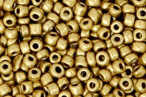 Seed Beads, rund, Farbe: Metallic Antique Gold, 15gr., 3mm, 8/0
